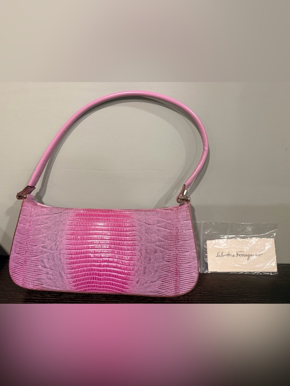 Salvatore Ferragamo *LIKE NEW* Pink Textured Shoulder Bag